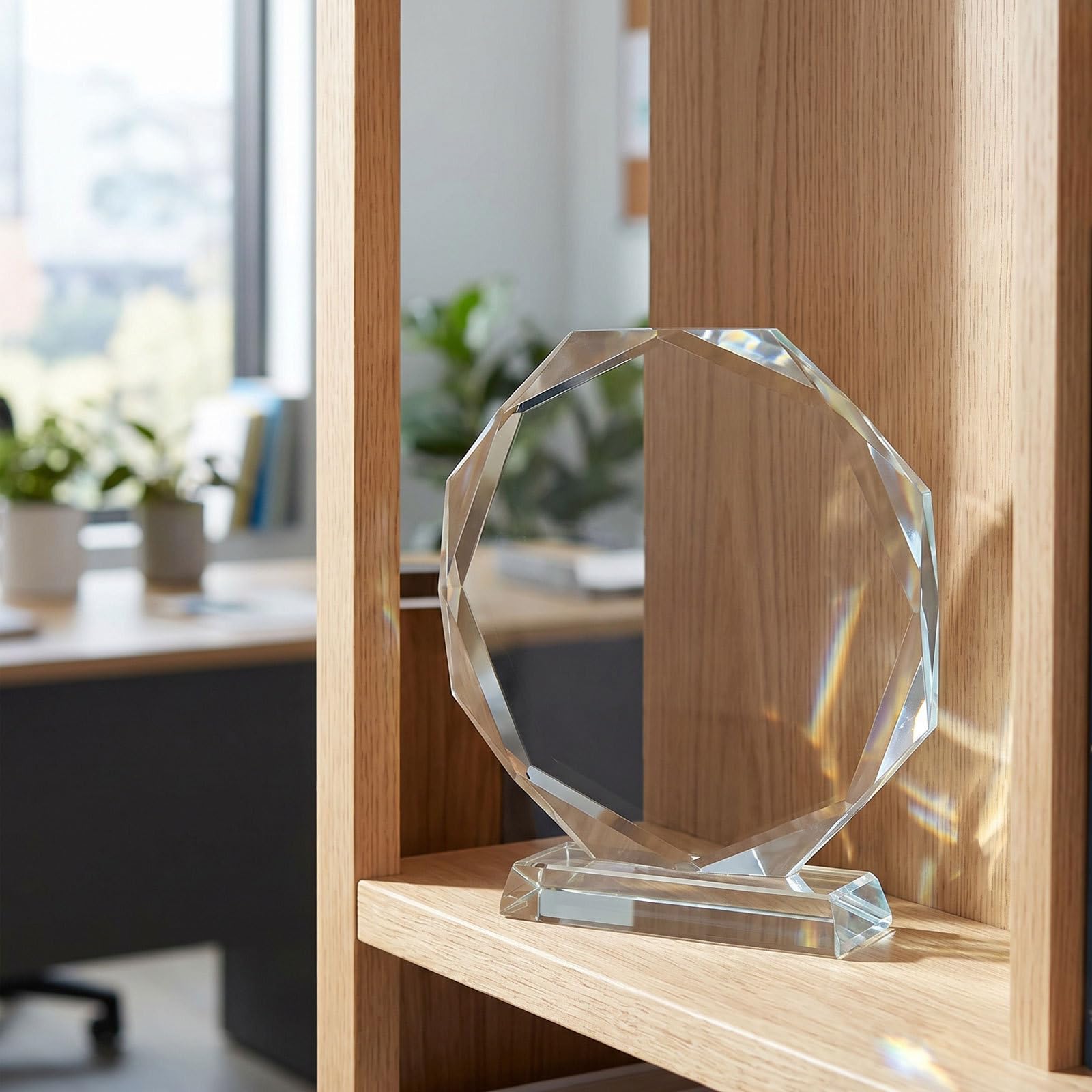 Kisangel 2 trofeos de Cristal Transparente: Copa de reconocimiento en Blanco de 15 cm (6 Pulgadas) para premios de competiciones Deportivas, Recuerdos de Fiestas, Recuerdos para ganadores Escolares,