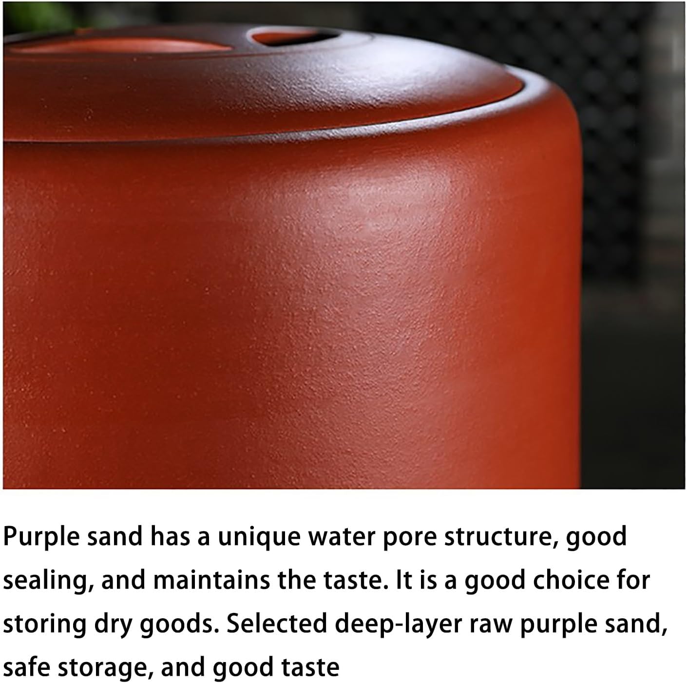 Ceramic Rice Bucket With Lid Food Dispenser Dispenser With Ceramic For Grain SealedRice Storage Container Chinese Retro Ceramic Tank For Storing Flour, Sugar, Baked Goods(Red,10KG)