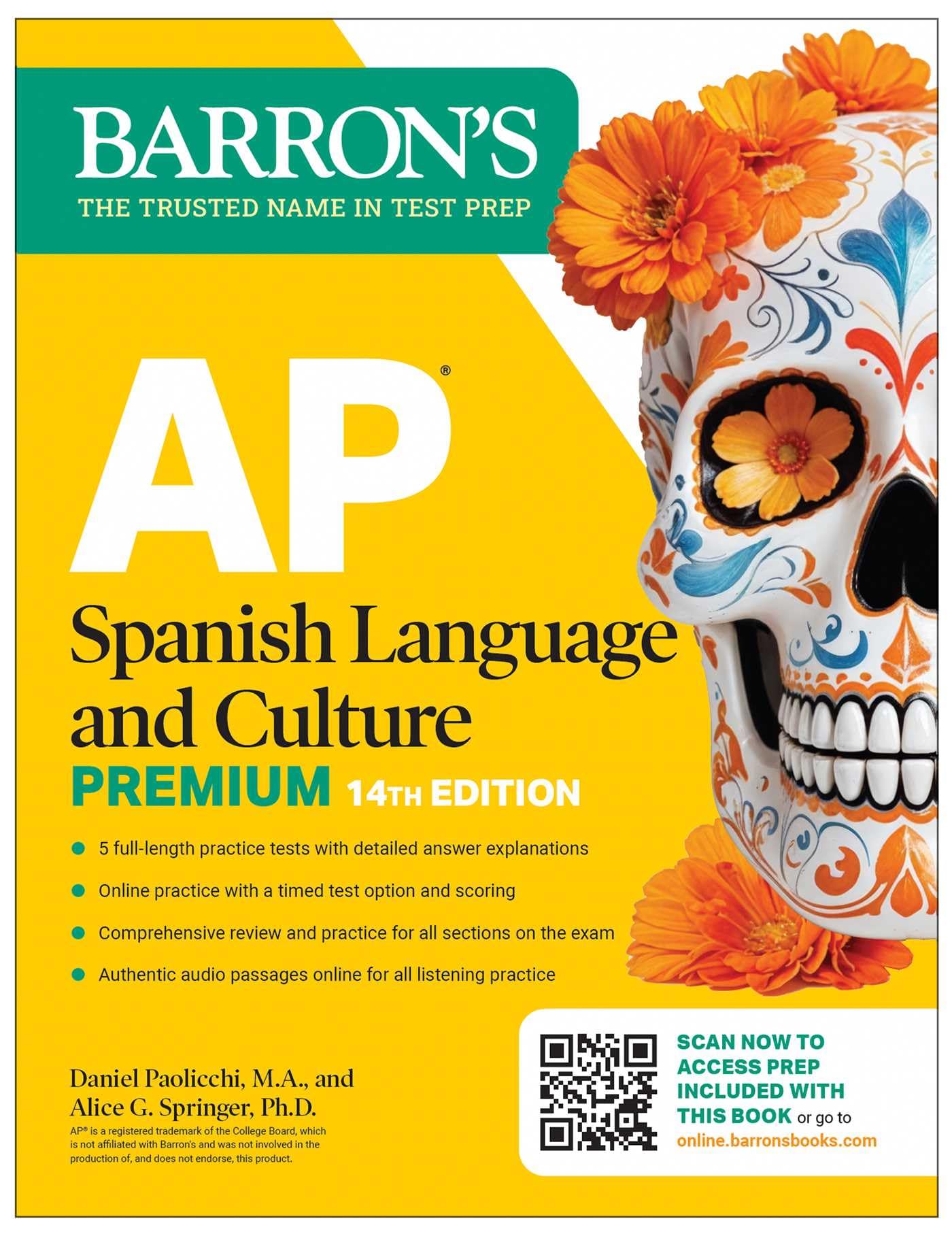 AP Spanish Language and Culture Premium, Fourteenth Edition: Prep Book with 5 Practice Tests + Comprehensive Review + Online Practice (2026) (Barron's AP Prep)