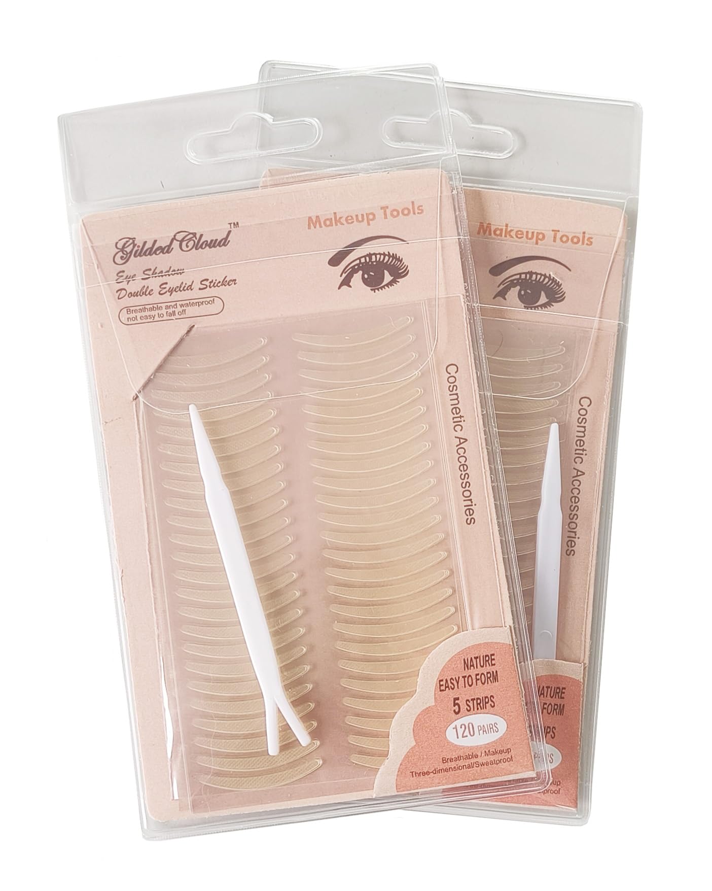 Gilded Cloud Invisible Eyelid Tape Waterproof for Eyes Makeup Self-Adhesive Eyelid Lifting Sticker 240Pcs (Medium)