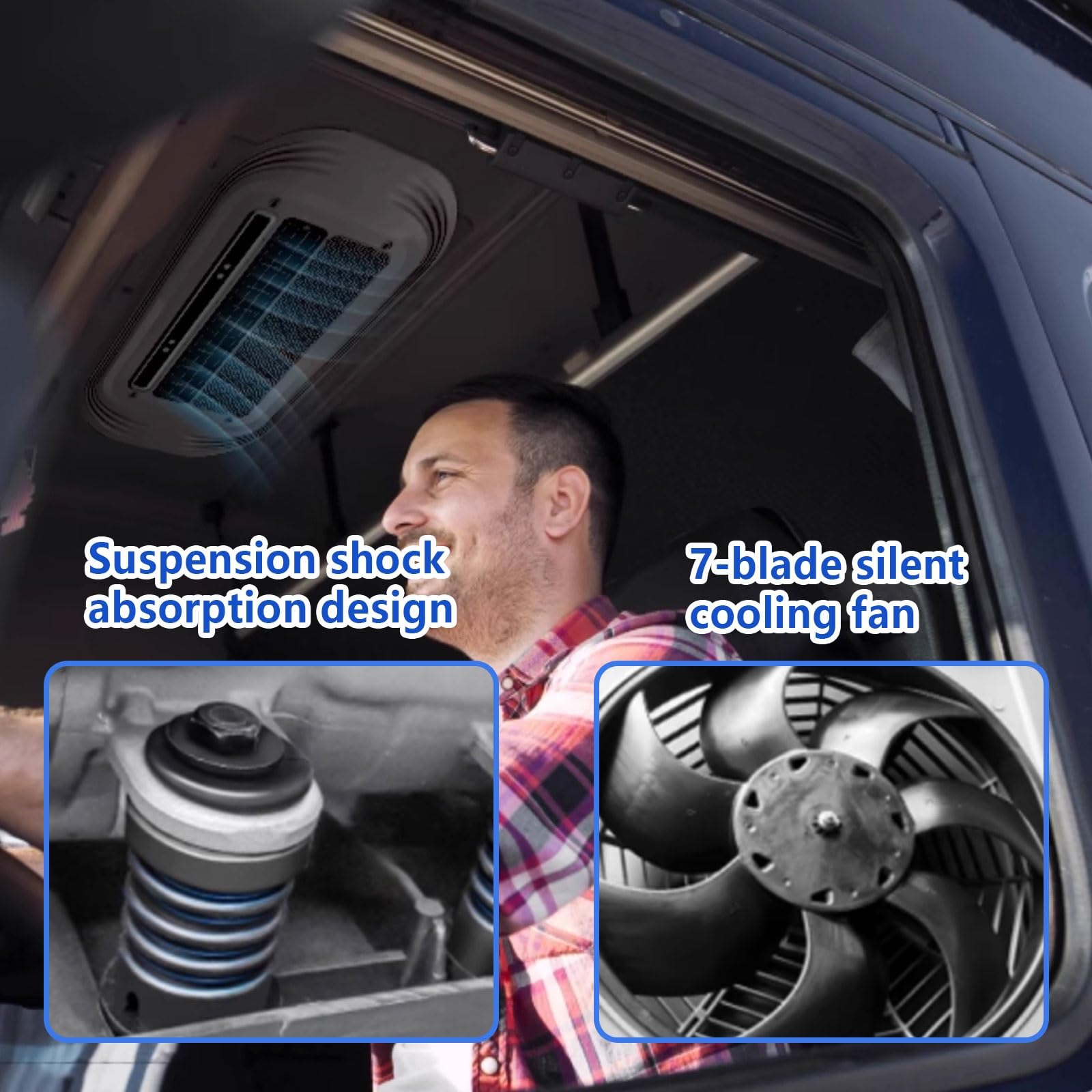 Klimatyzator samochodowy 12 V 24 V Klimatyzator 5 trybów zasilania powietrzem z pilotem zdalnego sterowania i panelem sterowania Rv jednostka klimatyzacyjna na dachu ultra-ciche napięcie: 12/24 V