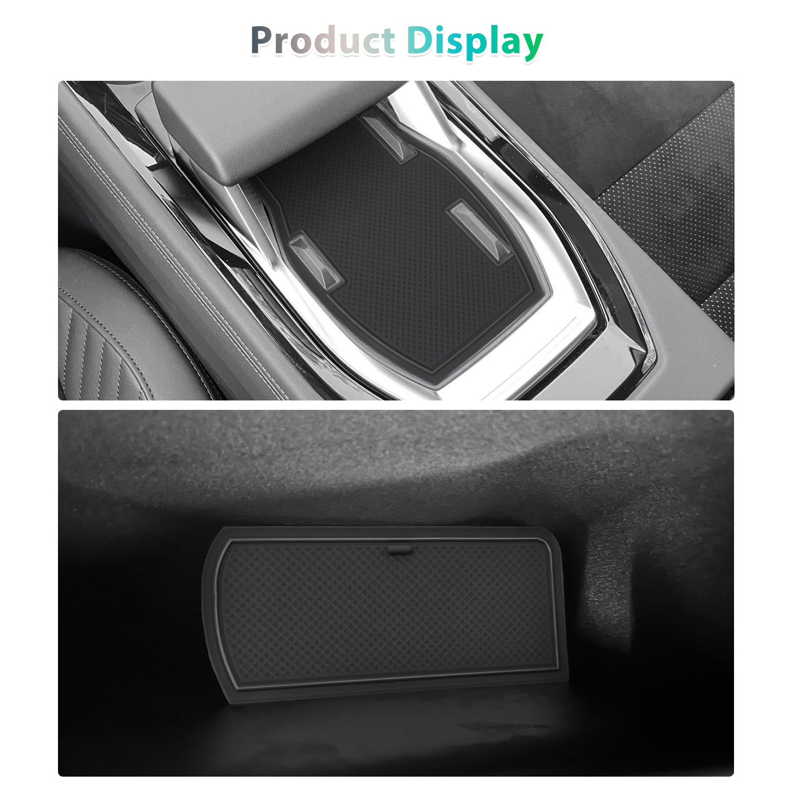 GAFAT Compatibile con Renault Rafale 2024 2025 2026 Tappetini Antiscivolo, Tappetino in Gomma per Console Centrale, Porta Bicchieri, Cuciture Porte, Rafale Accessoires (Nero)
