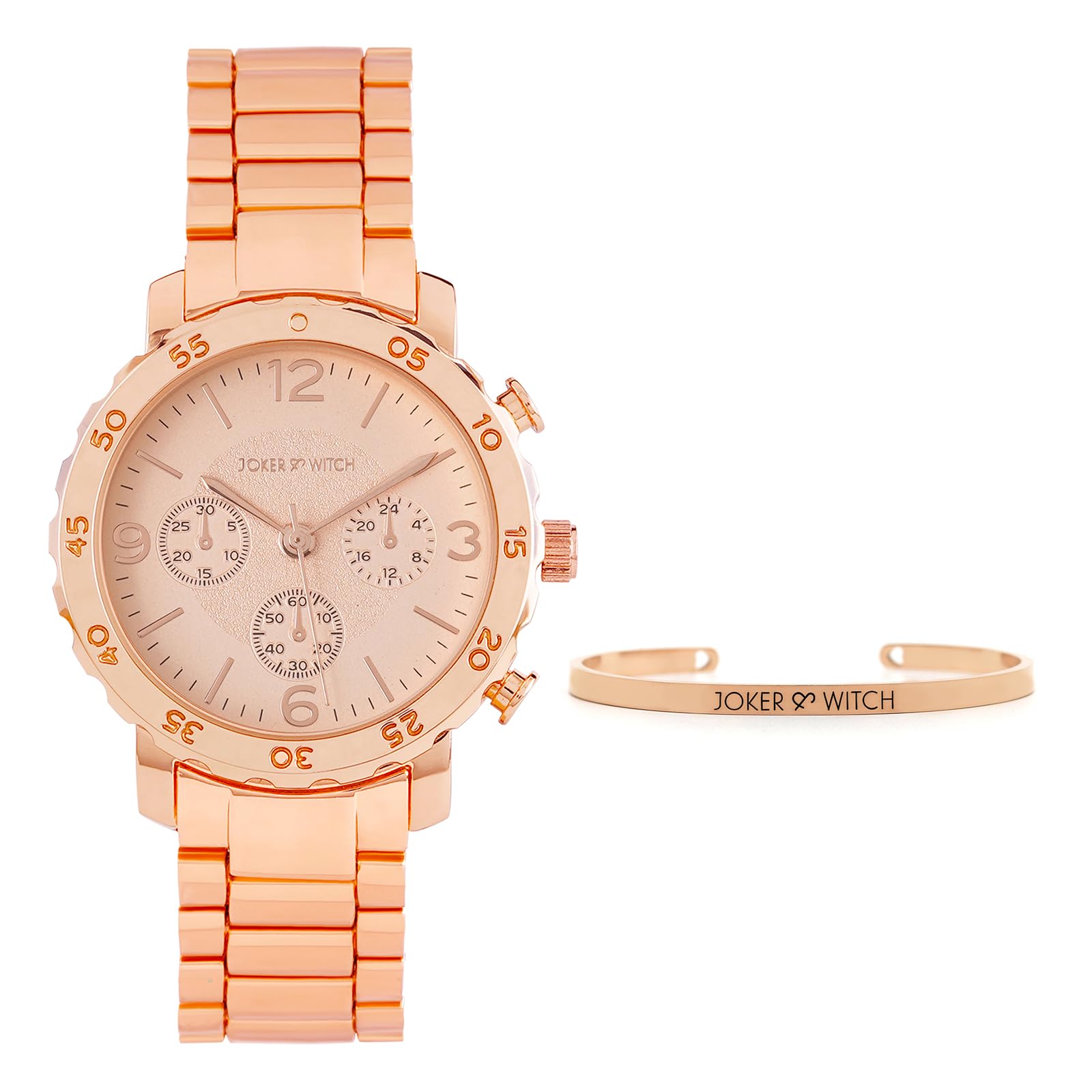 Joker & Witch Stainless Steel Women Bristal Analogue Watch Bracelet Stack, Rose Gold Dial, Rose Gold Band (B0CHB5H79P) Amazon Price History, Amazon Price Tracker