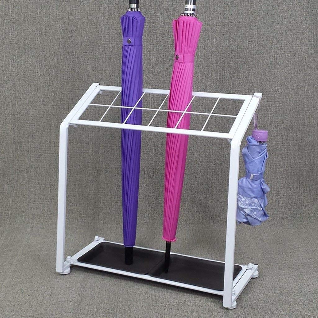 Porte-parapluie blanc pour sol mouillé avec bac d'égouttement amovible