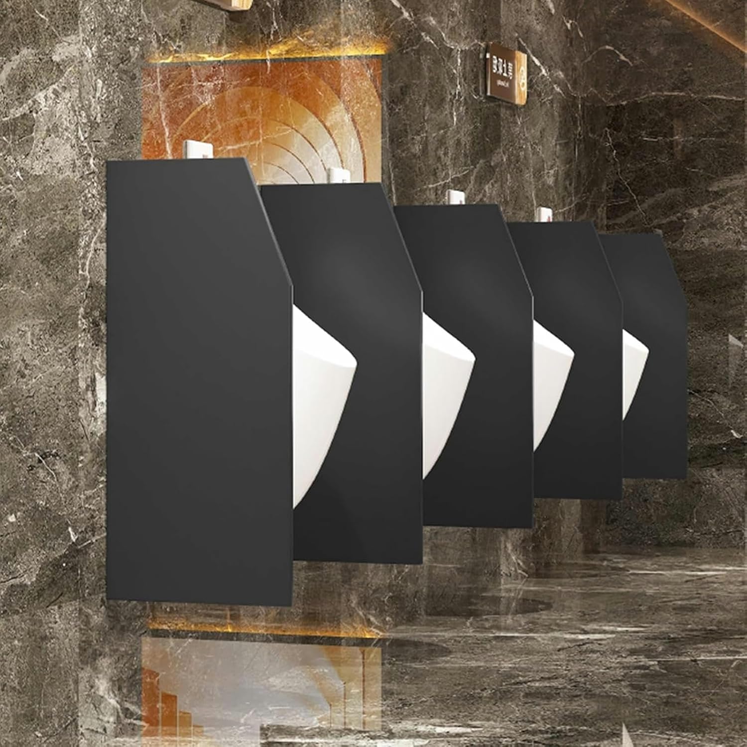 Urinal Screen,Wall Divider Partition Public Toilet Partition,Urinal Baffle Urinal Board,urinals Partition with Stainless Steel Fittings,Urinal Privacy Screen for Office/Supermarket/Shopping Mall (Col