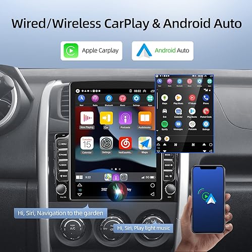 Miniatura 3 de [2G+64G] Android 13 Doble Din Vertical Estéreo para Coche con Carplay Inalámbrico/con Cable y Android Auto, 9.7 pulgadas Pantalla Táctil Unidad