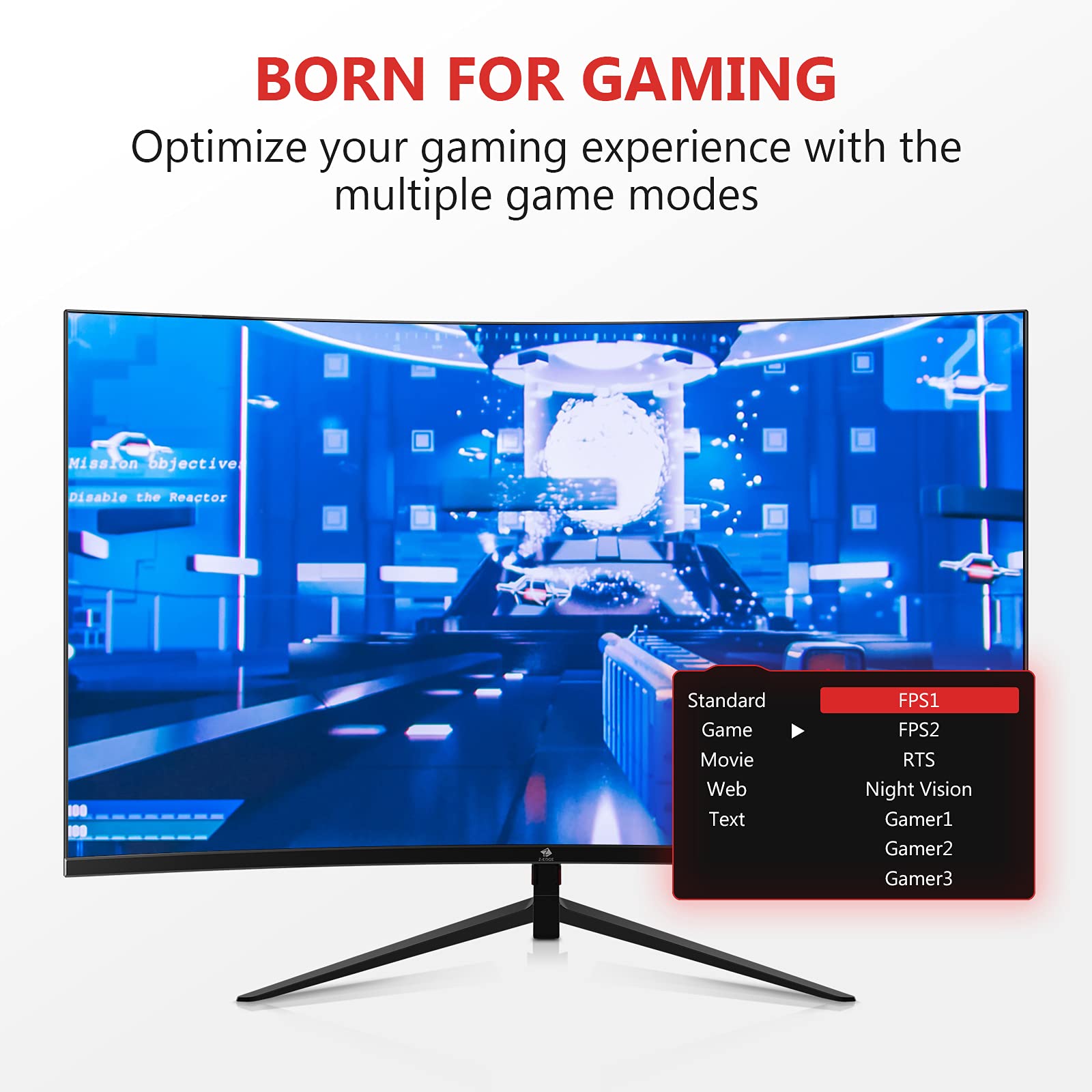 ZEdge UG27P 27inch Curved Gaming Monitor 169 1920x1080 240Hz 1ms