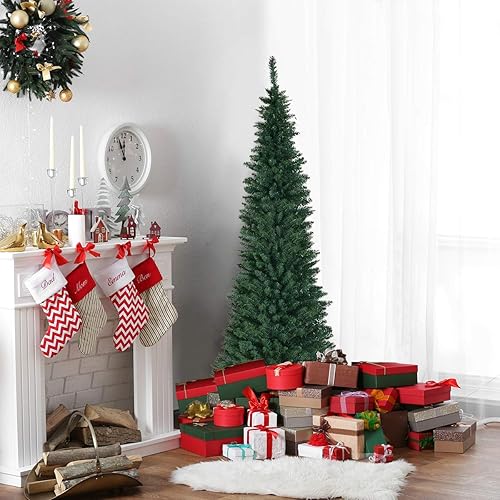 Miniatura 3 de Árbol de Navidad artificial, pino con bisagras de alta calidad con patas de metal sólido, perfecto para el hogar, tiendas y decoración navideña,