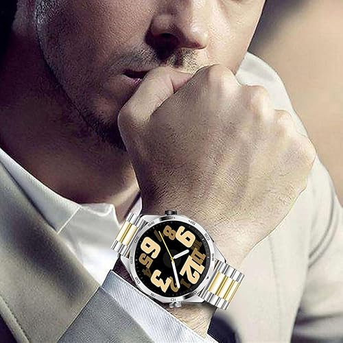 Vista 121 de Correas compatibles con Samsung Galaxy Watch de 1.81 pulgadas / Galaxy 3 de 1.772 pulgadas, correa de repuesto de metal de acero inoxidable para Azul