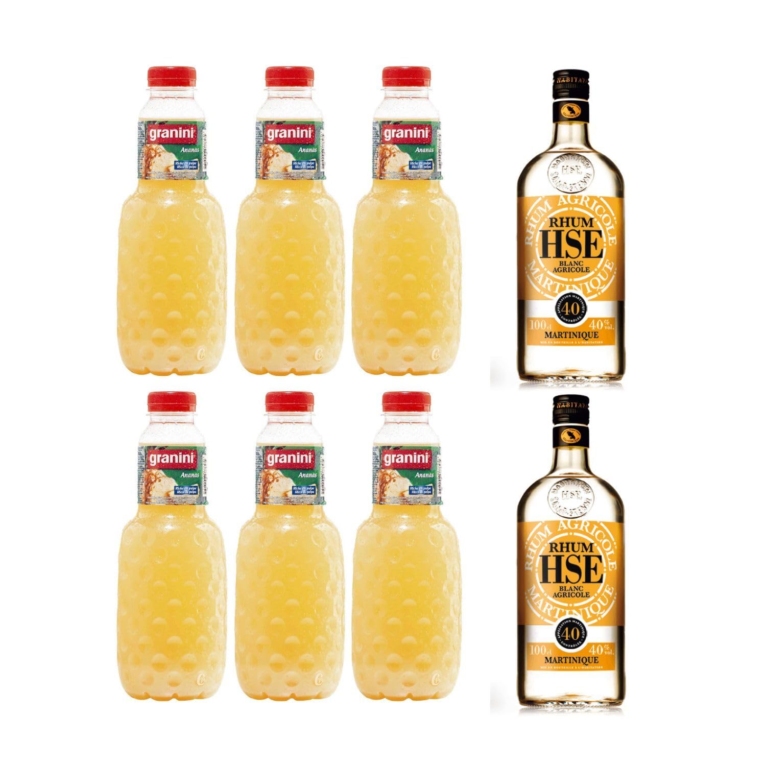 Granini – Ananas – (6x1L) - Rhum HSE 40° 2x1L