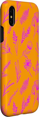 Miniatura 9 de Funda bohemia para iPhone 12 Pro Max con diseño de flores silvestres color rosa intenso y naranja
