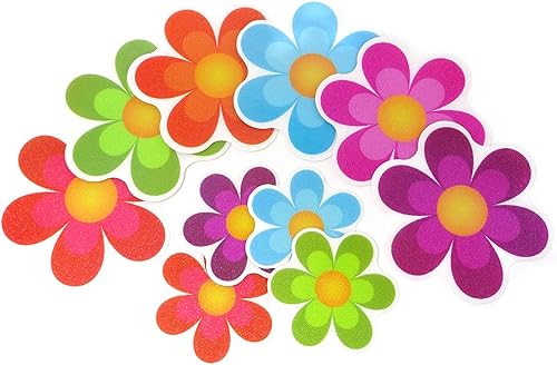 Miniatura 5 de Honbay 10 calcomanías adhesivas coloridas antideslizantes para bañera para superficies resbaladizas