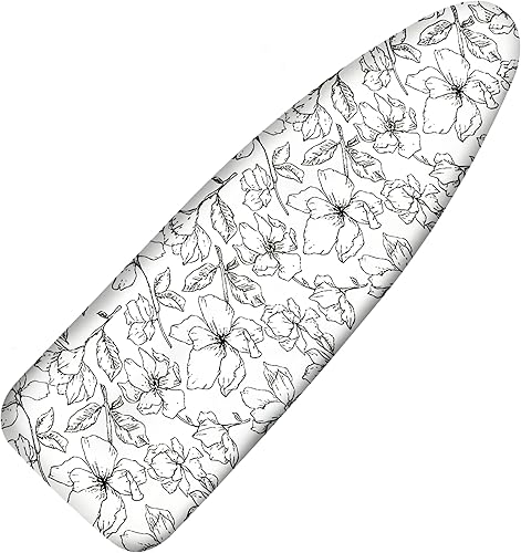 Funda y almohadilla para tabla de planchar, acolchado extra ancho y grueso de 18x49 pulgadas para plancha, funda para tabla de planchar resistente a