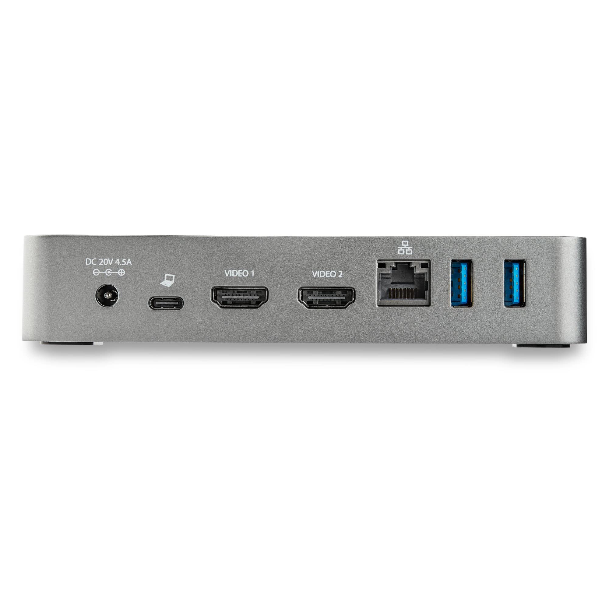 StarTech Docking Station USB-C DisplayLink Doppio HDMI 1080p, 65W PD, GbE | Doppio Monitor 1080p, Spina EU, 1x USB-C e 3x USB-A, Ethernet Gigabit, USB 3.0