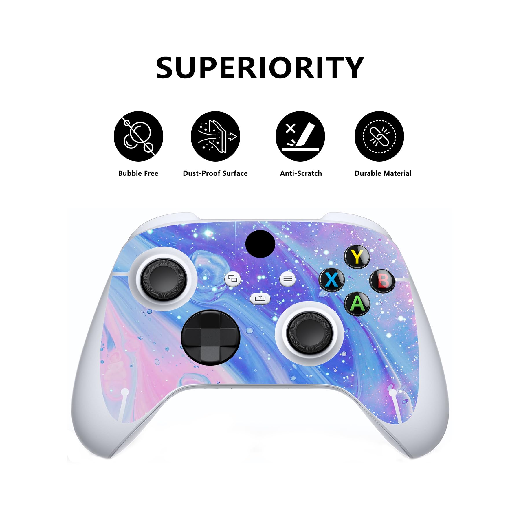 playvital Fantasy Trip Custom Vinyl Skins for Xbox Series S, Wrap Decal Cover Stickers for Xbox Series S Console Controller — view 2