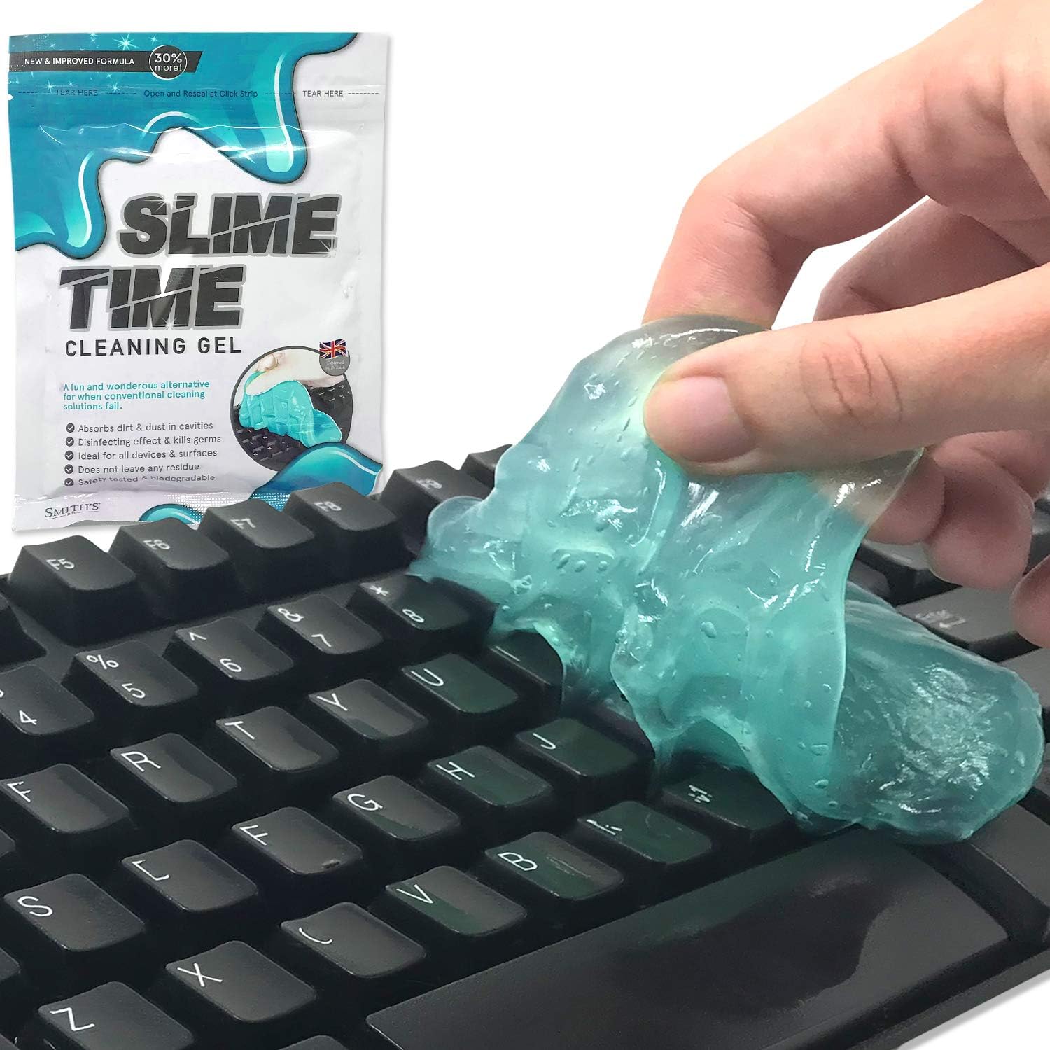 Smith’s® Slime Time Universal Cleaning Goo (Blue) | Dirt & Dust Remover for Keyboards, Printers, Computers, Mobile Phones, Dashboards, Vents, Car Interiors, Remote Controls, Calculators & More!