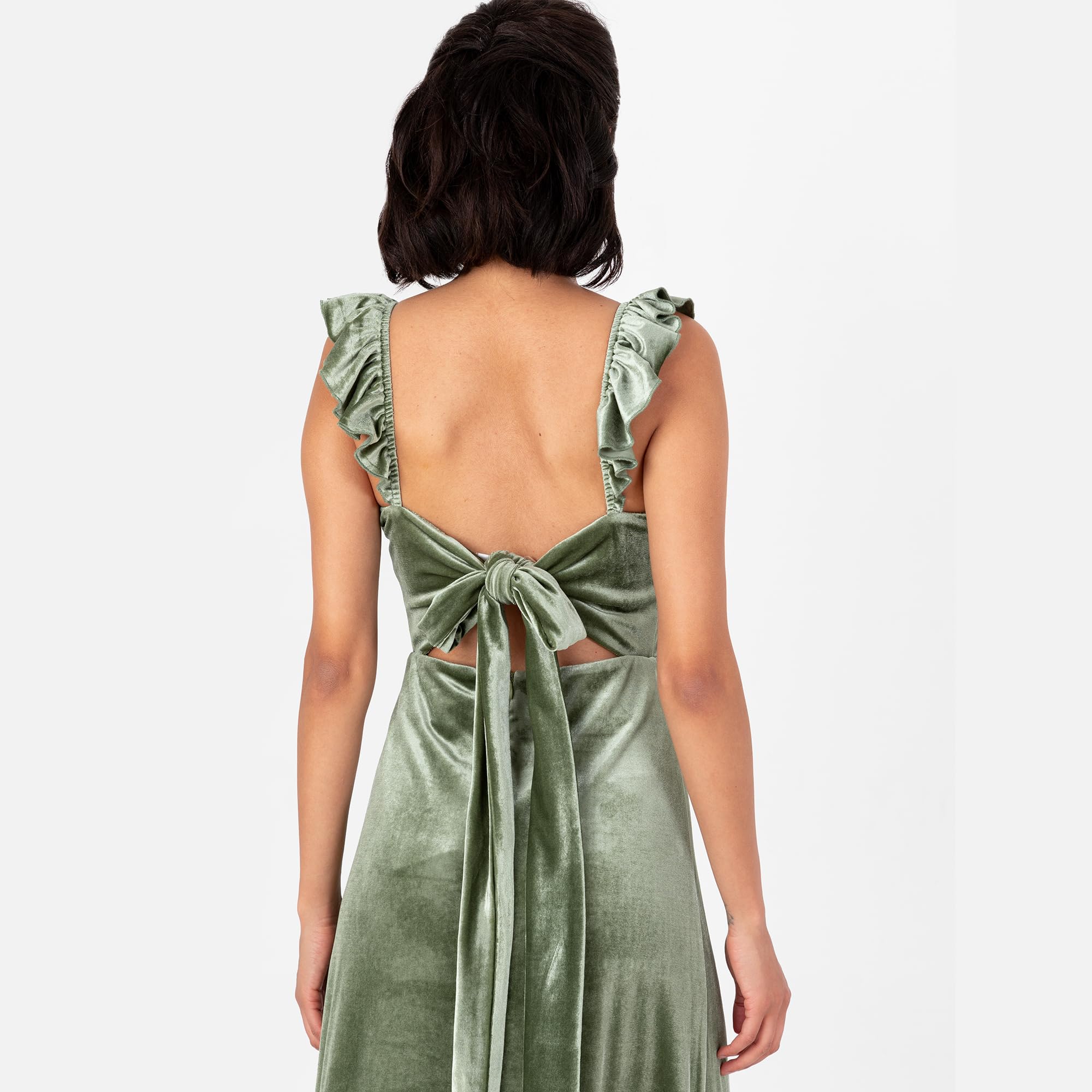 Women's Long Velvet Maxi Dress Ladies A-Line Flowy Wedding Guest Bridesmaid Evening Occasion Prom Formal Party Ball Gown