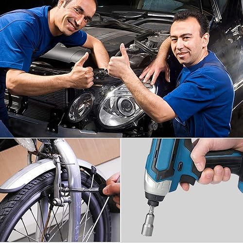 Miniatura 6 de Juego de 14 brocas de destornillador de tuerca eléctrica, adaptador de enchufe hexagonal de 14 pulgadas, kit de herramientas de reparación, adecuado