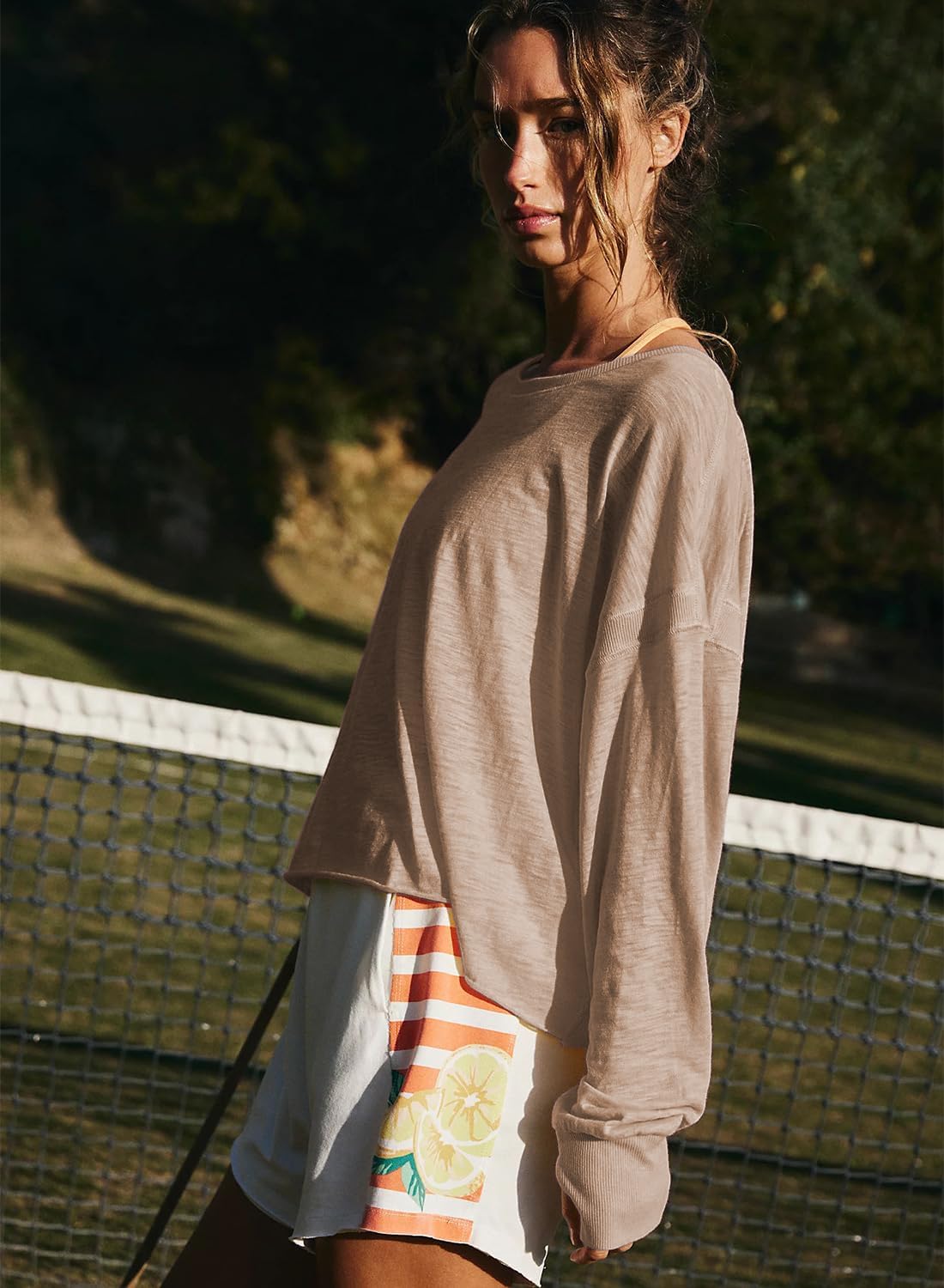 Women's Open Back Workout Crop Top Long Sleeve Casual Athletic Shirts Yoga Tee - Image 5