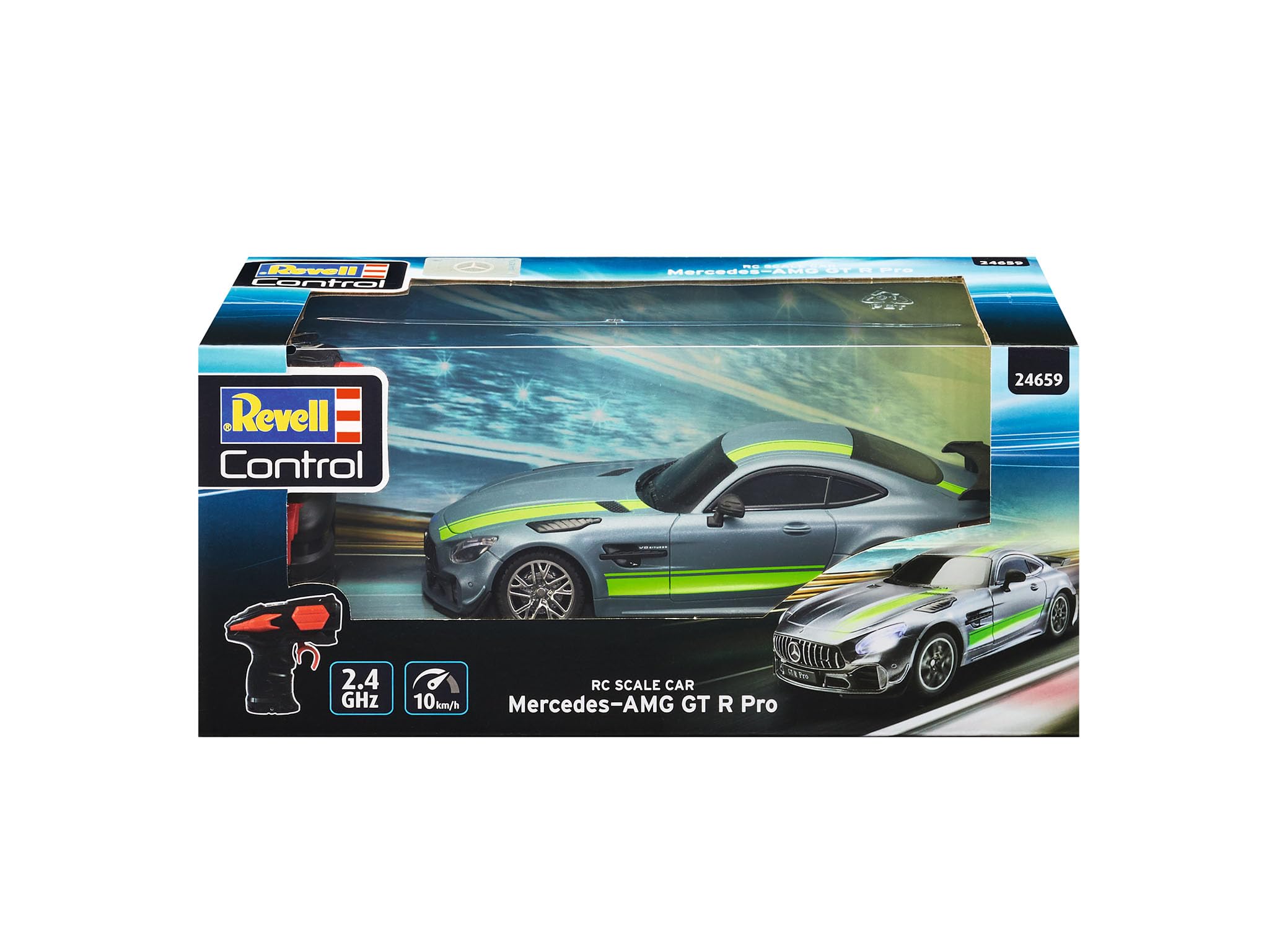 Revell- RC Scale Car Mercedes Benz AMG GTR Coche teledirigido, Color Gris (24659)