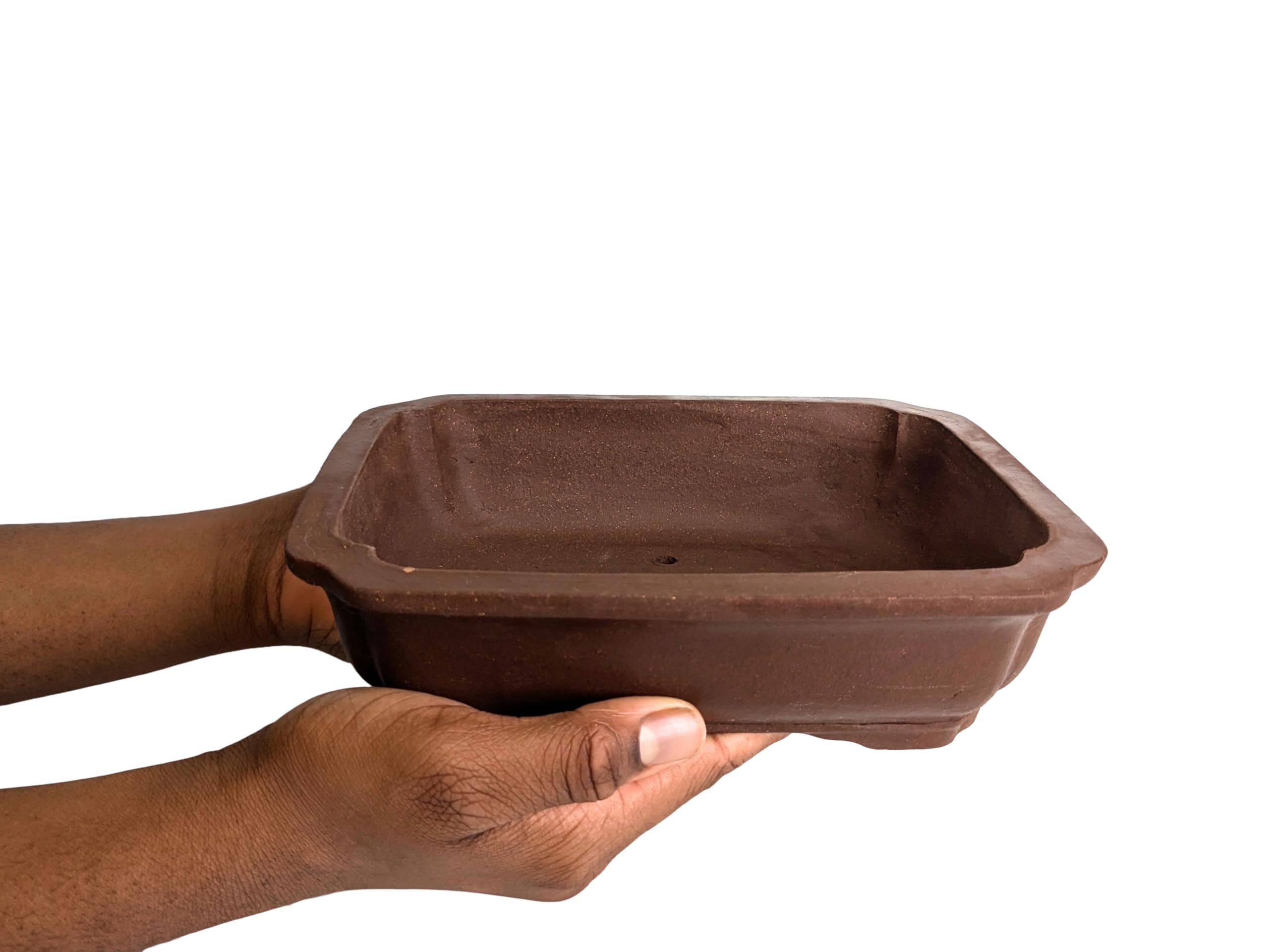 Macetas para bonsái de cerámica sin esmaltar (diseño 1, 20 cm)