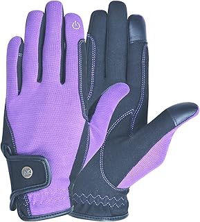 AK Fine Tech Micro Suede Riding & Multifunctional Horse Riding Gloves AKRS-8484 (XS, Purple)