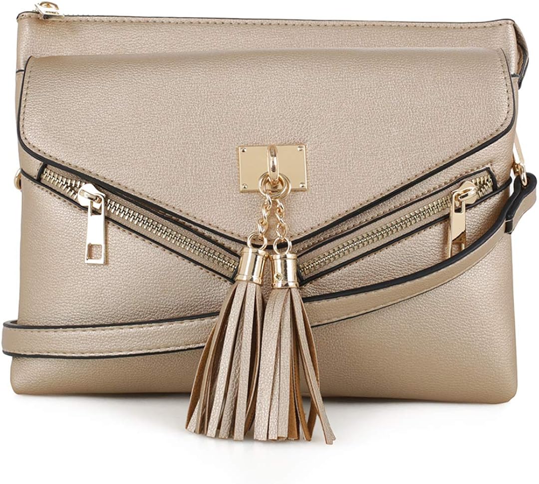 Emperia Denim/Julia Small Envelope Faux Leather Crossbody Bags Shoulder Bag Purse Handbags for Women