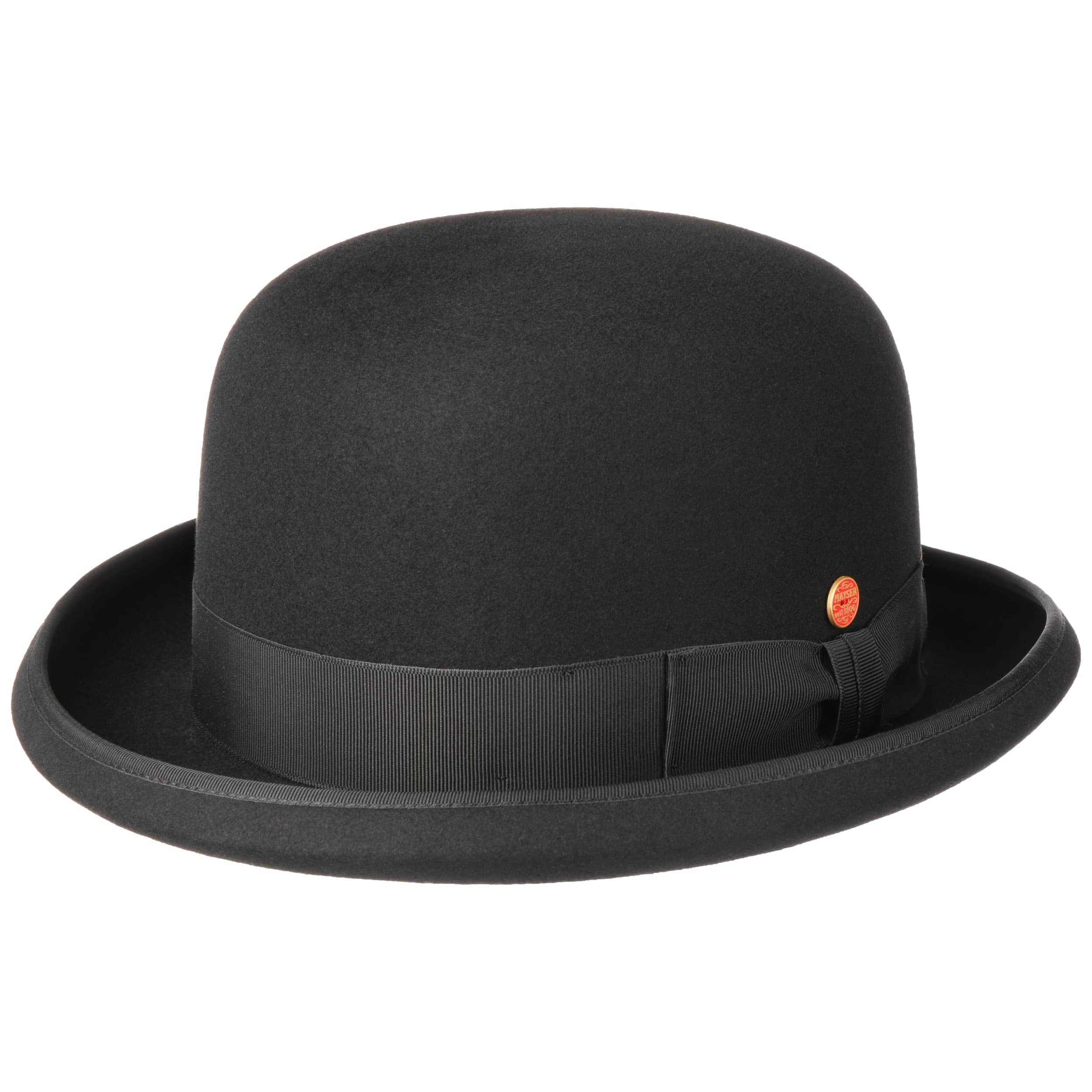 Mayser Viril Melone Hut Herrenhut Bowler Wollfilzhut Mit Ripsband