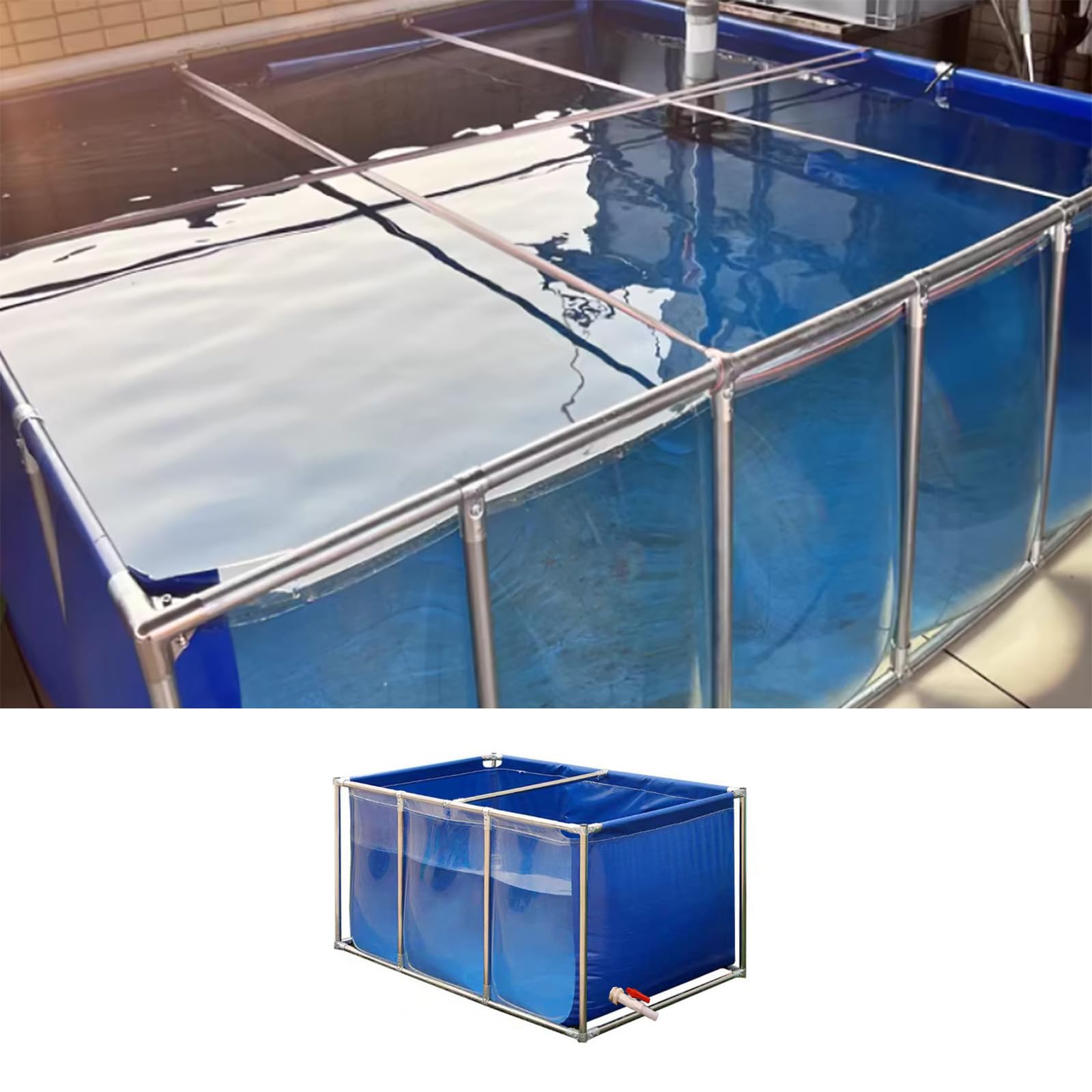 Amazon | 幅120cm奥行120cm高さ60cm 強化され耐久性がある 水槽