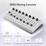 USB MIDI Controller with 43 Buttons, 8 Knobs and Bluetooth | Control music production with a portable MIDI controller featuring customizable buttons, knobs and Bluetooth connectivity.