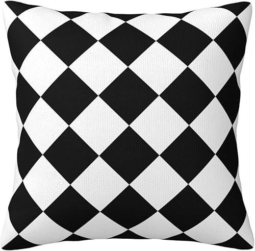 Miniatura 25 de Bright Red and Cyber Yellow Checkered Throw Pillow Covers Retro Pillowcase Sofa Decorative Cushion Cases for Home Decor Room Bed Sofa 18x18 Bright