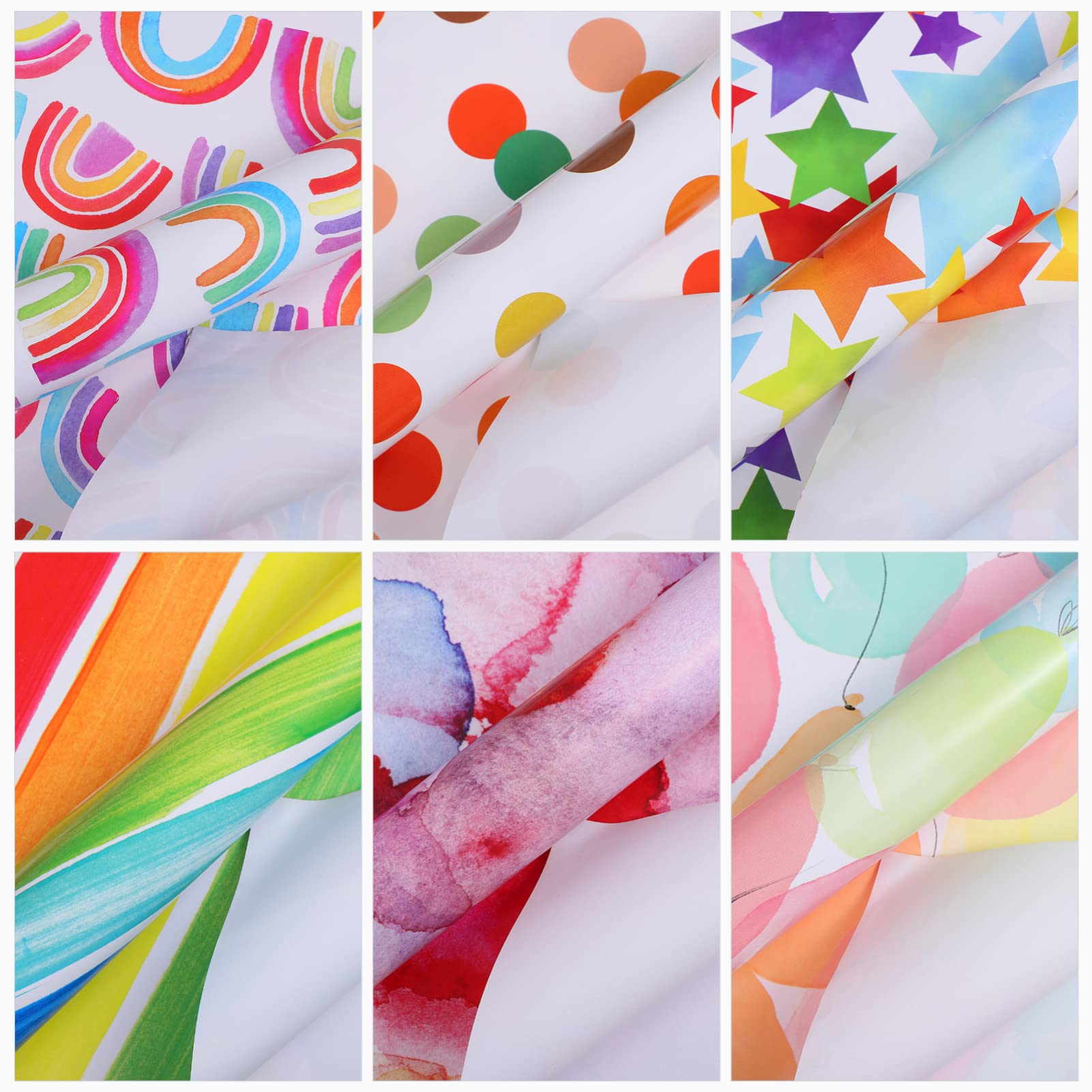 Operitacx 1juego Papeles De Para Cumpleaños Con Ribbons Embalaje Para Manualidades y Decoraciones De Fiesta