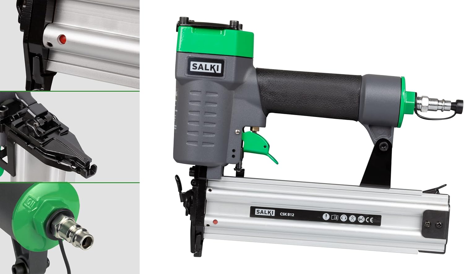 Pack Nailer CSK B12 + Brad AX 25 mm, 30 mm and 40 mm - Compressed Air Nailer - Nail Machine for Wood and Carpentry