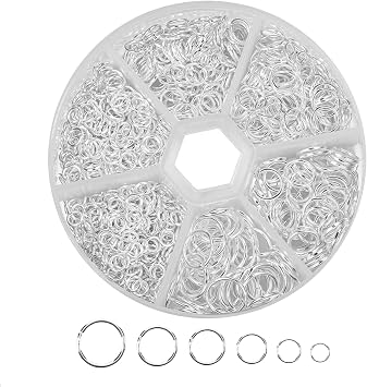 1000Pcs O Ring Connectors Metal Open Jump Rings Set Jump Rings for Jewelry Making Connectors 4mm 5mm 6mm 7mm 8mm 10mmSilver