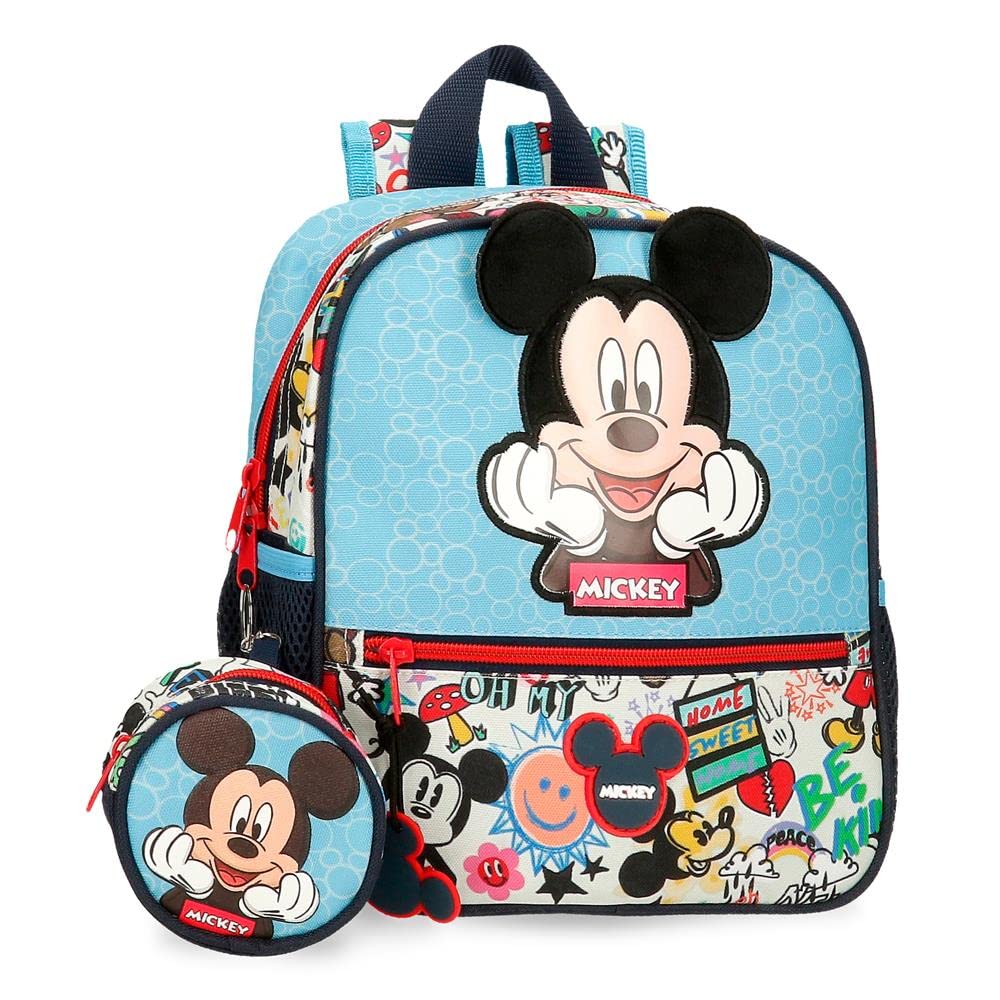 Disney Mickey Be Cool Mochila Guardería Azul 23x25x10 cms Poliéster 5,75L