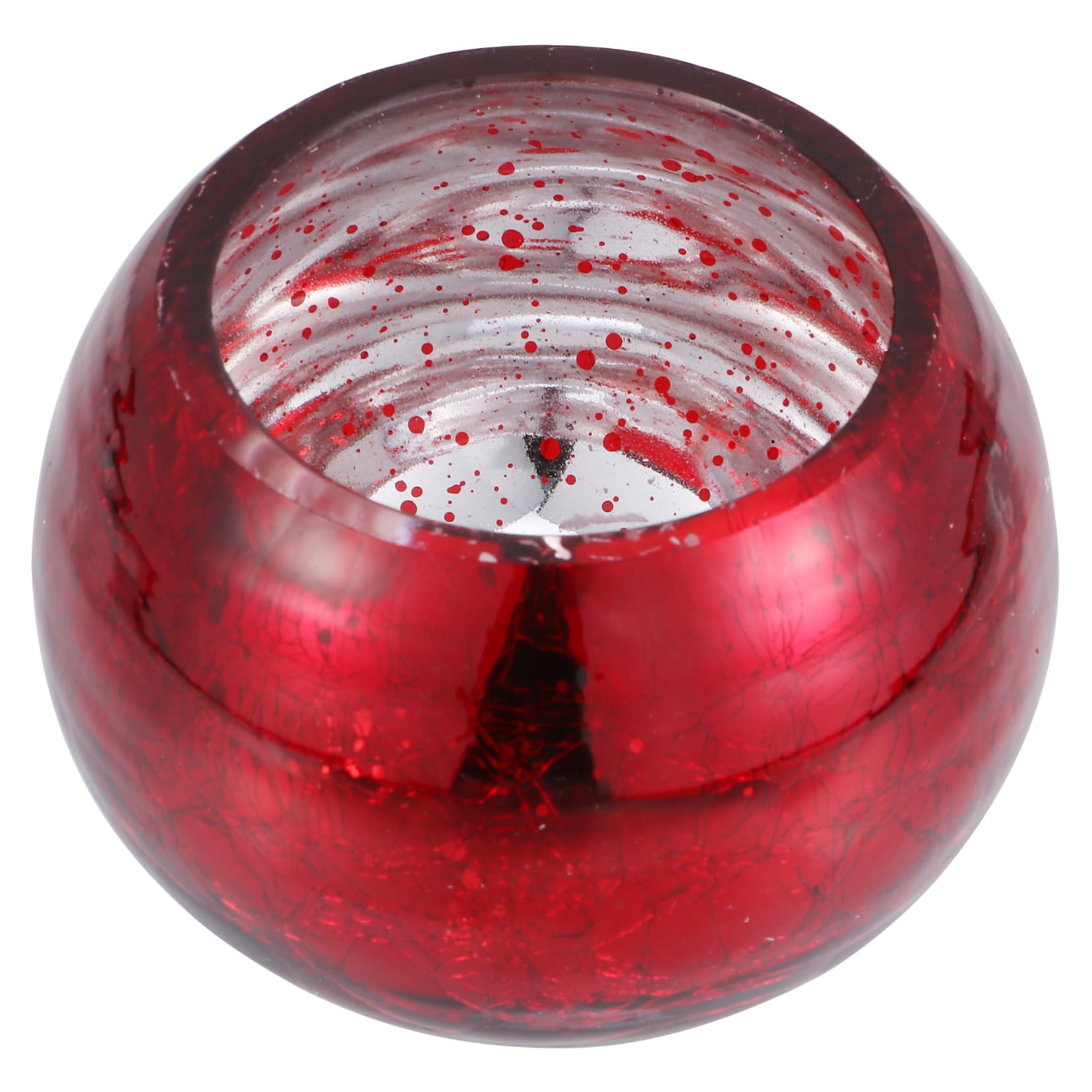 Portavelas de Té de Vidrio Rojo para Hogar, Decoración Creativa | Cristal, Ambiente Relajante, Opción para Obsequio y Elaboración de Velas Aromáticas