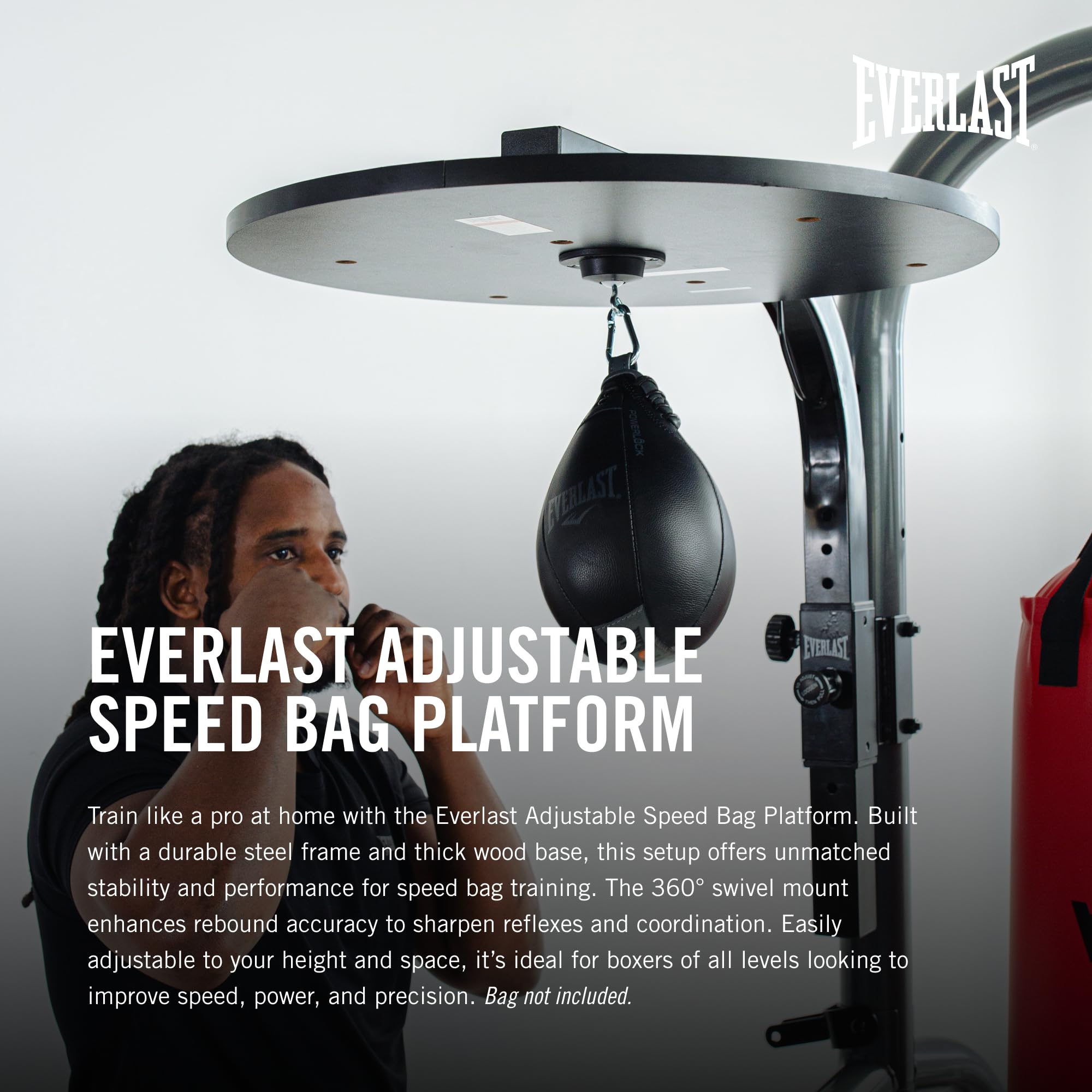 Everlast Adjustable Speed Bag Platform – Heavy-Duty Speed Bag Mount for Boxing, Training & Cardio – Bag Not Included