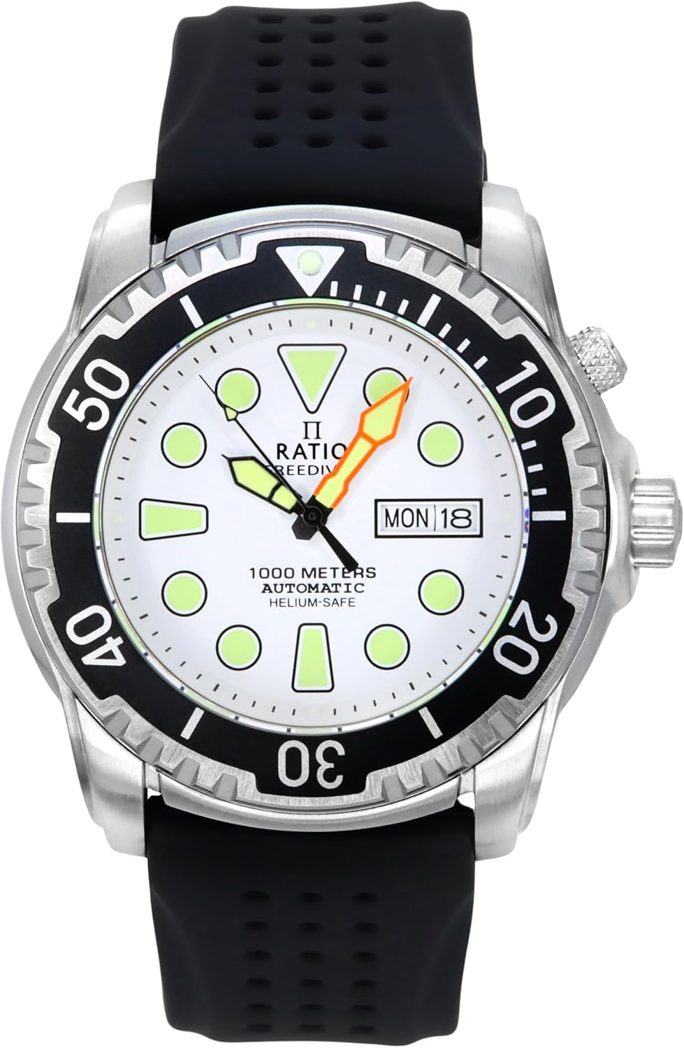 RATIO FreeDiver Reloj de Buceo Cristal de Zafiro Reloj de Buzo Automático Japonés Resistente al
