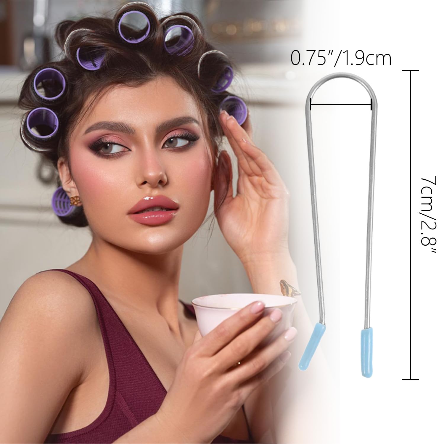 DDRAUY 20Pcs Hot Curler Clips Replacement Kit,Hot Roller Clips Replacement,Hot Roller Clips Rollers Securing Pins Fits 0.75 Inch Hot Rollers Curlers(0.75