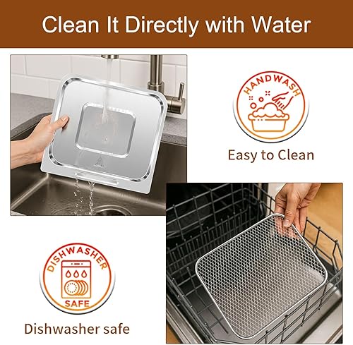 Miniatura 5 de GCQ Piezas de repuesto para freidora de aire digital multifuncional Chefman, 17 ajustes preestablecidos de pantalla táctil Fry XL 10L 10 cuartos de