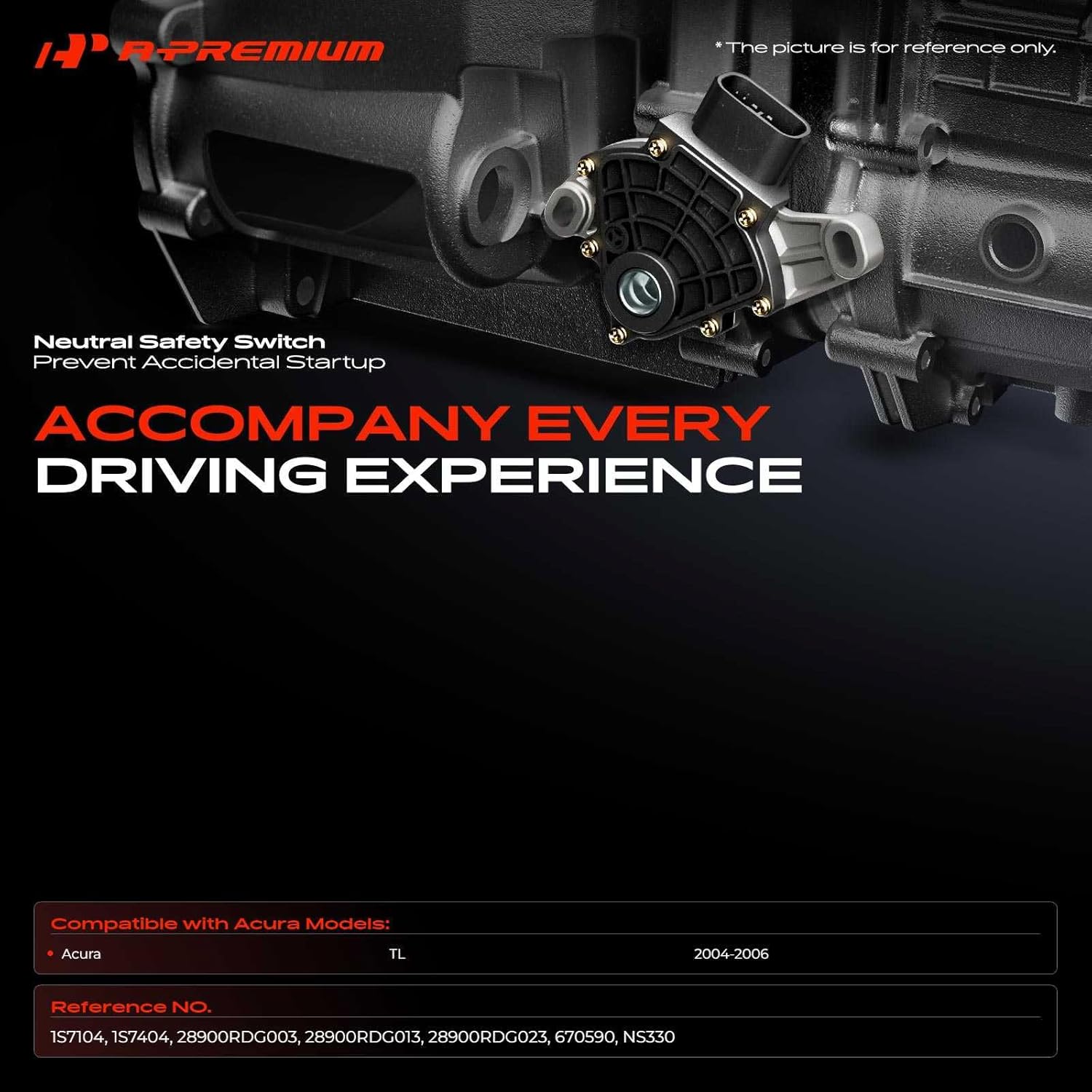 A-Premium Neutral Safety Switch Compatible with Acura TL 2004 2005 2006, 10 Pins