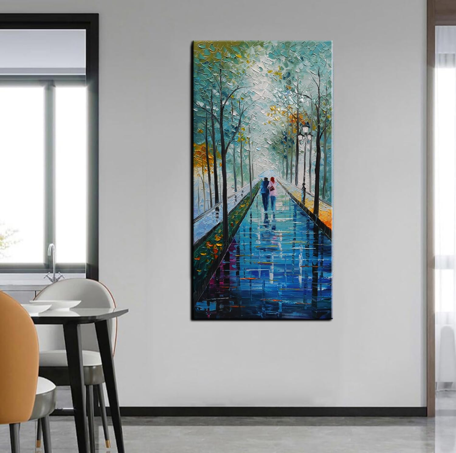 Amazon.co.jp: Tyed Art 風景画 油絵 キャンバス テクスチャードツリー
