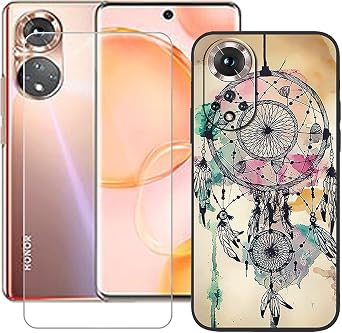 TPU Cover for Honor 50 + HD Tempered Glass, Silicone Shell Bumper Protective Back Case - 9 Hardness Anti-Scratch Screen Protector for Honor 50 6,57" - LLM10