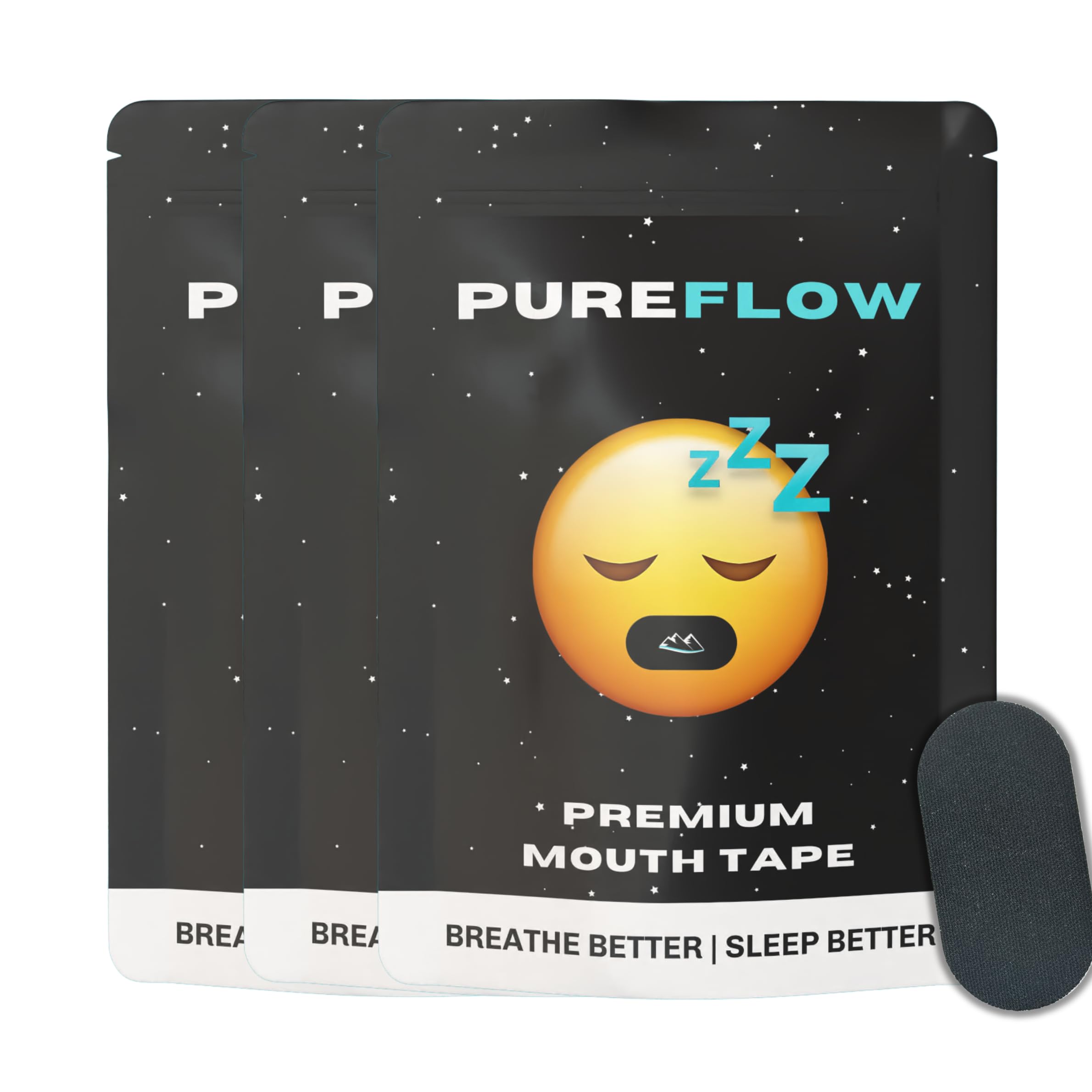 PureFlow Mouth Tape for Better Sleep – Hypoallergenic, Skin-Safe, Comfortable – Reduces Snoring & Mouth Breathing | CDSCO Approved | 10 Tapes — Amazon image 10