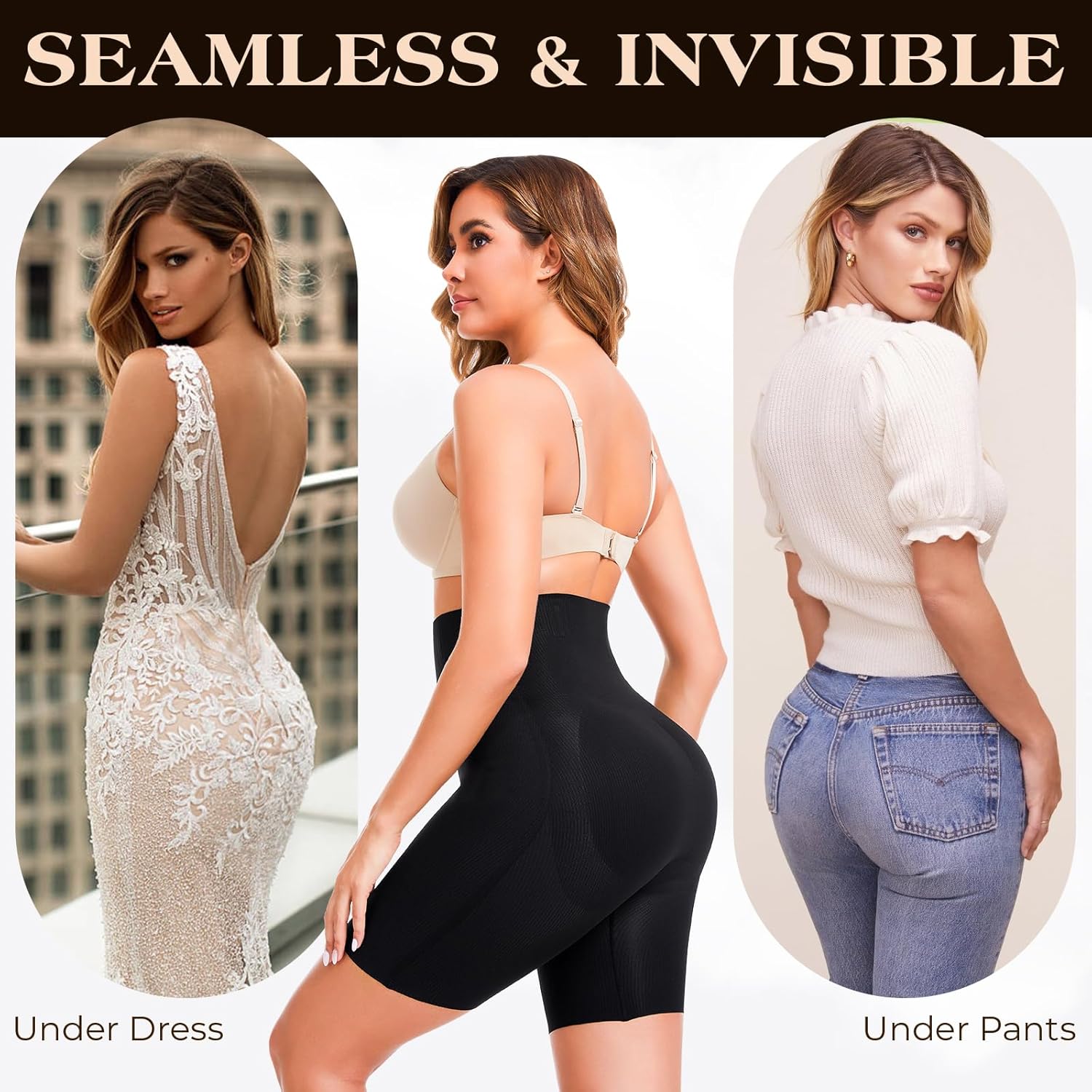 Anygirl Padded Shapewear for Women High Waist Hip Enhancer Shapewear Seamless Underwear Tummy Control Butt Lifter Panties - Image 4