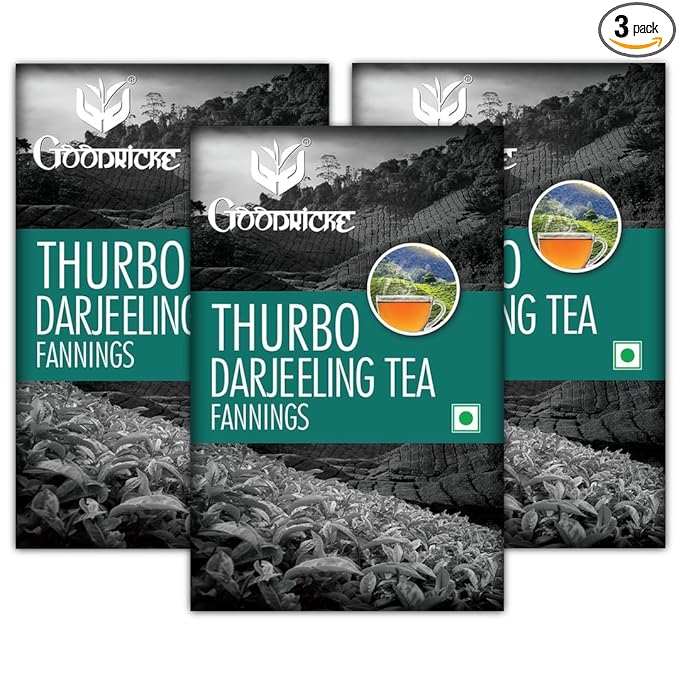 Goodricke Thurbo Fannings Darjeeling Tea - 250 gm(Pack of 3) | Single Estate Whole Leaf Tea | 100% Pure & Original Darjeeling Long Leaf Tea | Darjeeling Tea Loose Leaves | Darjeeling Black Tea