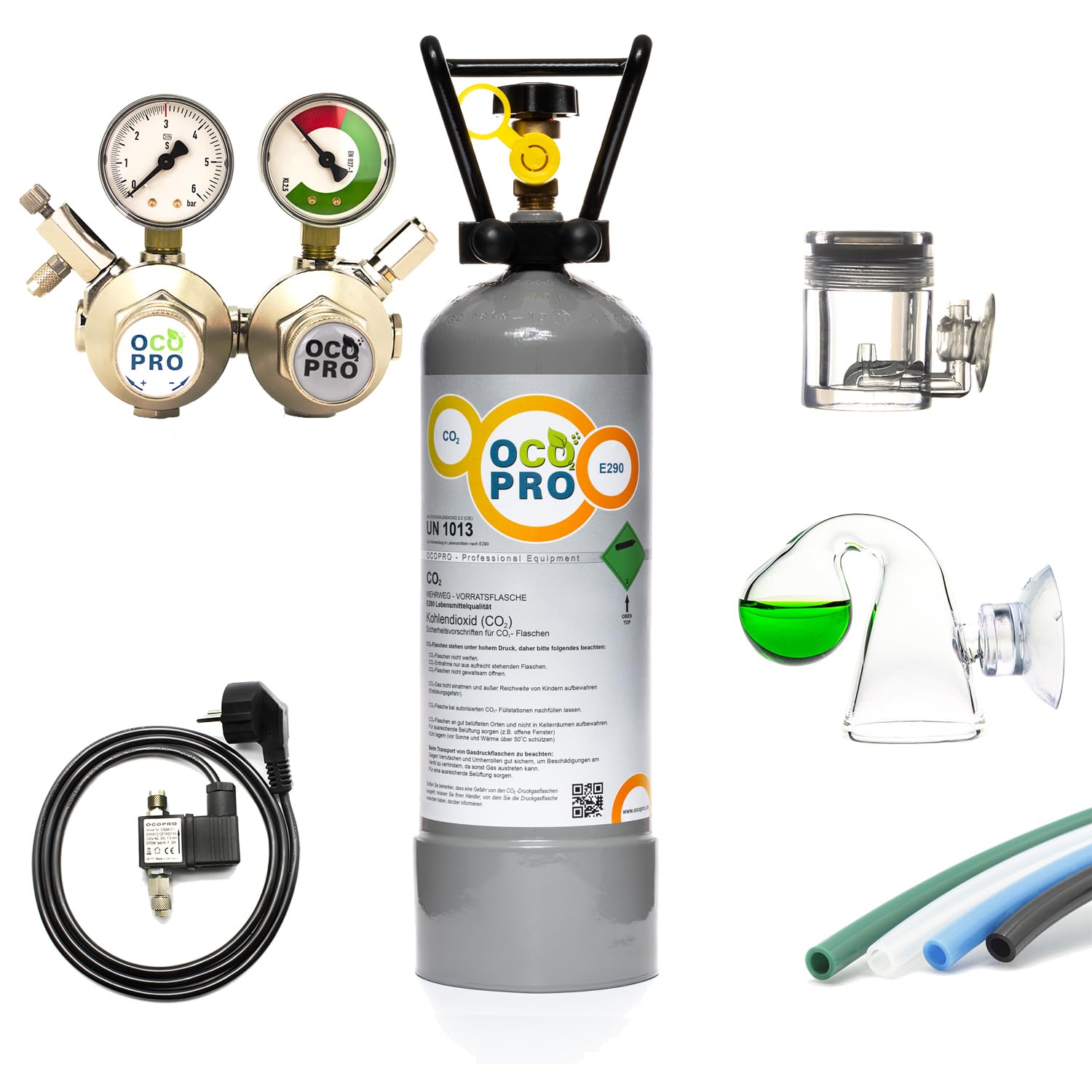 DBL-350 Plus - Acuario de doble cámara con apagado nocturno y botella de 2 kg