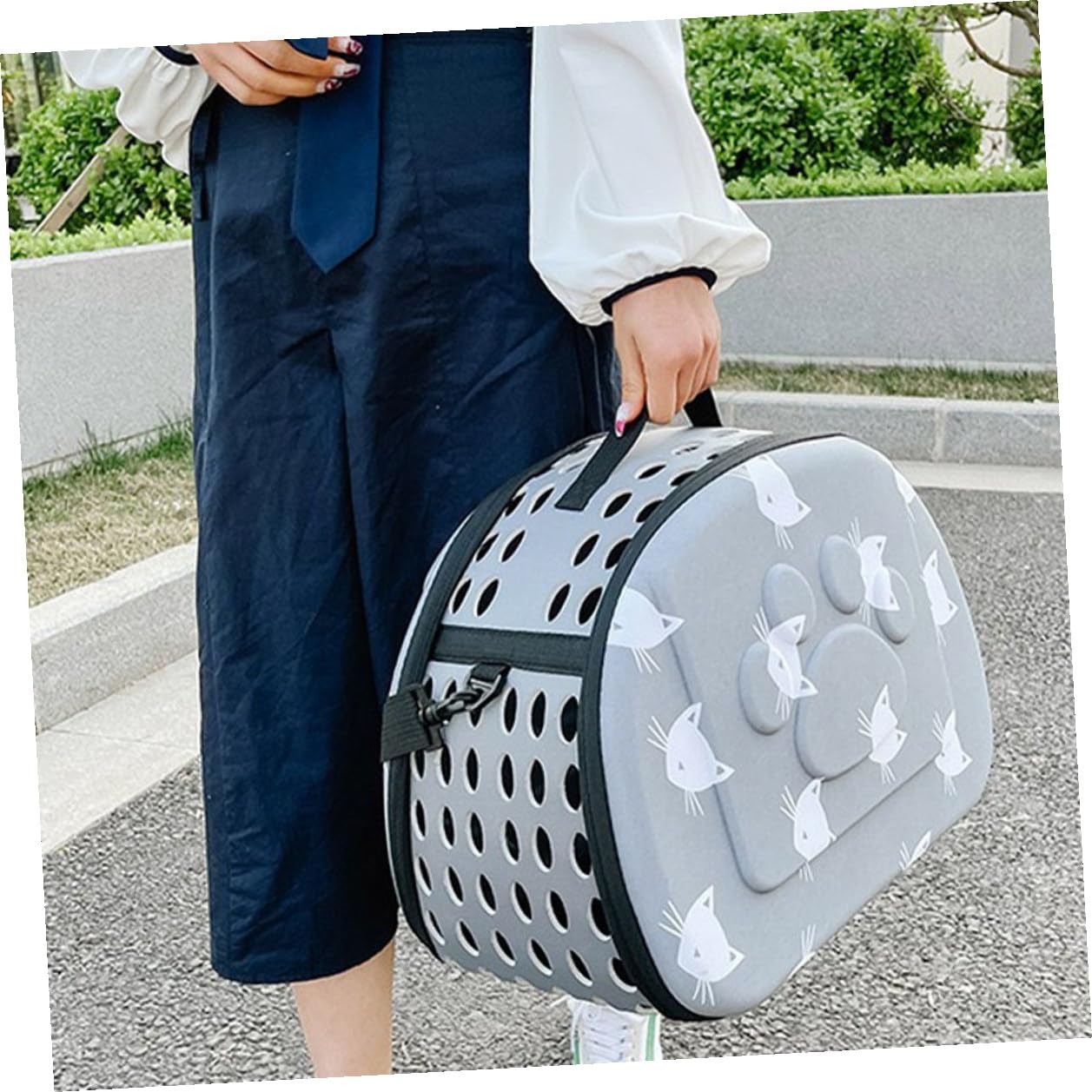 Tragerucksack mit Ergonomischem Design aus Eva Atmungsaktiver Haustier und Diagonalen Tasche für Outdoor und Katzentransport