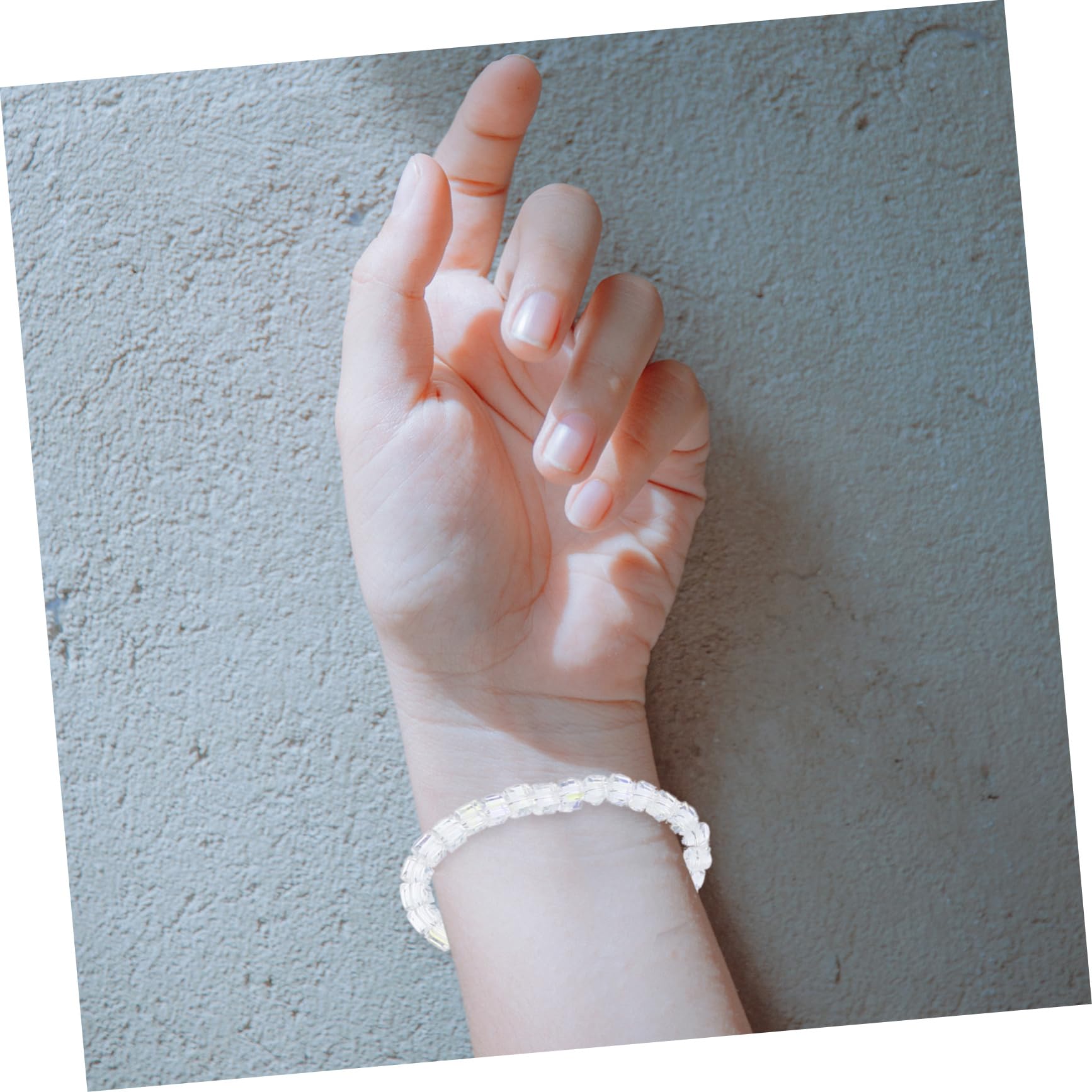 HOMSFOU 4 Stück Diy Quadratische Perlen für Schmuckherstellung Glasperlen für Armbänder Ohrringe und Haarschmuck Bastelzubehör für Kreative Diy Projekte pro Strang