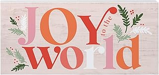 Simply Said, INC Joy to the World Winter Holiday Holly Inspire Boards 12 x 5.5 inch Wood Sign, Made in USA, ISB1662